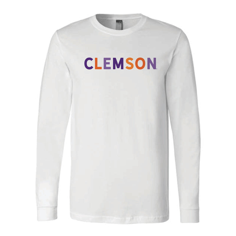 The Clemson Multi | White Long Sleeve
