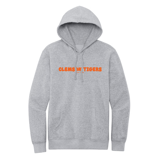 The Clemson Tigers Puff | Light Heather Grey Fleece Hoodie