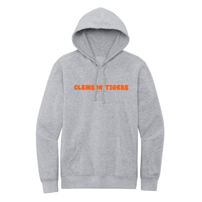 The Clemson Tigers Puff | Light Heather Grey Fleece Hoodie