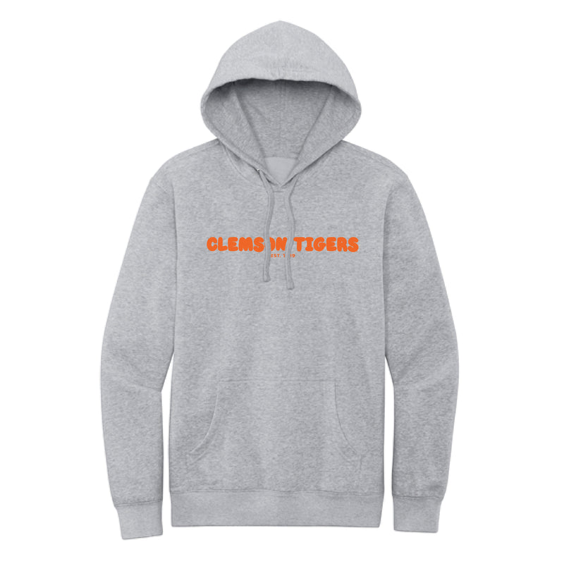 The Clemson Tigers Puff | Light Heather Grey Fleece Hoodie