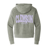 The Clemson Tigers Wavy | Grey Frost 1/2 Zip Pullover