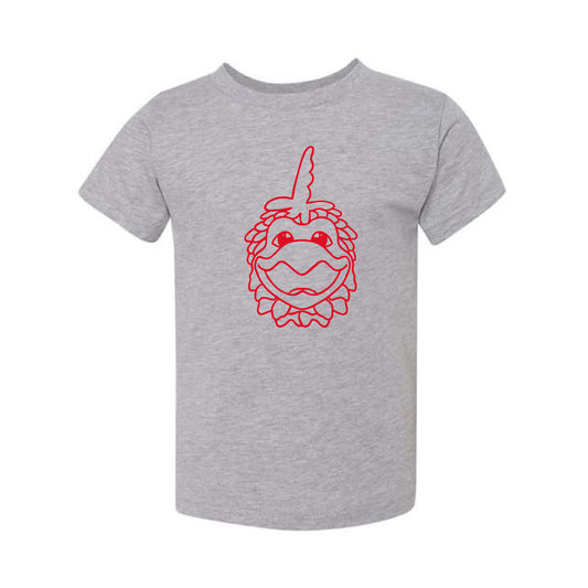 The Cocky Head Outline | Toddler Athletic Heather Tee