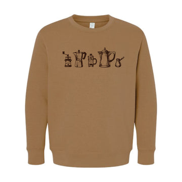 The Coffee | Youth Coyote Brown Crewneck Sweatshirt