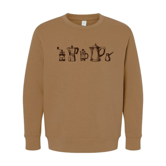 The Coffee | Youth Coyote Brown Crewneck Sweatshirt