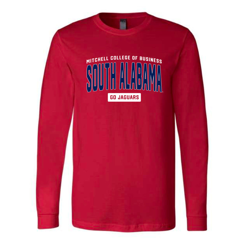 The College of Business Arch | Red Long Sleeve Tee