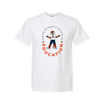 The College of Education Aubie | White Tee