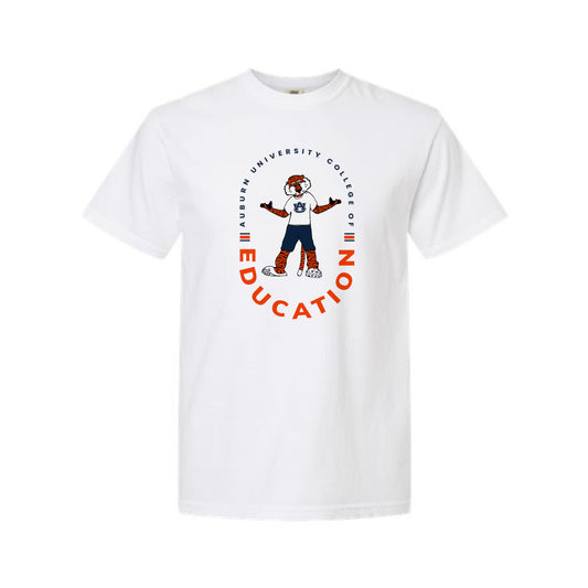 The College of Education Aubie | White Tee