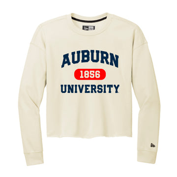 The Collegiate Auburn University | Soft Beige Fleece Crop Crew