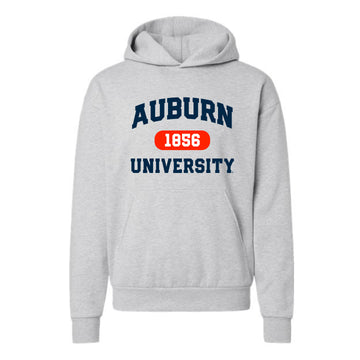 The Collegiate Auburn University | Grey Heather Hooded Sweatshirt