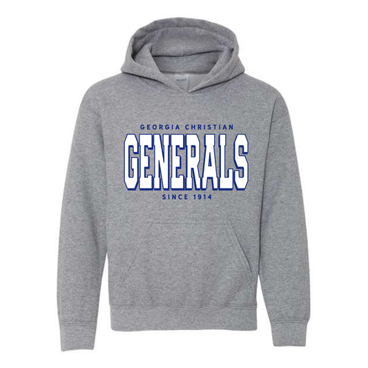 The Collegiate Generals Est. | Youth Graphite Heather Hooded Sweatshirt