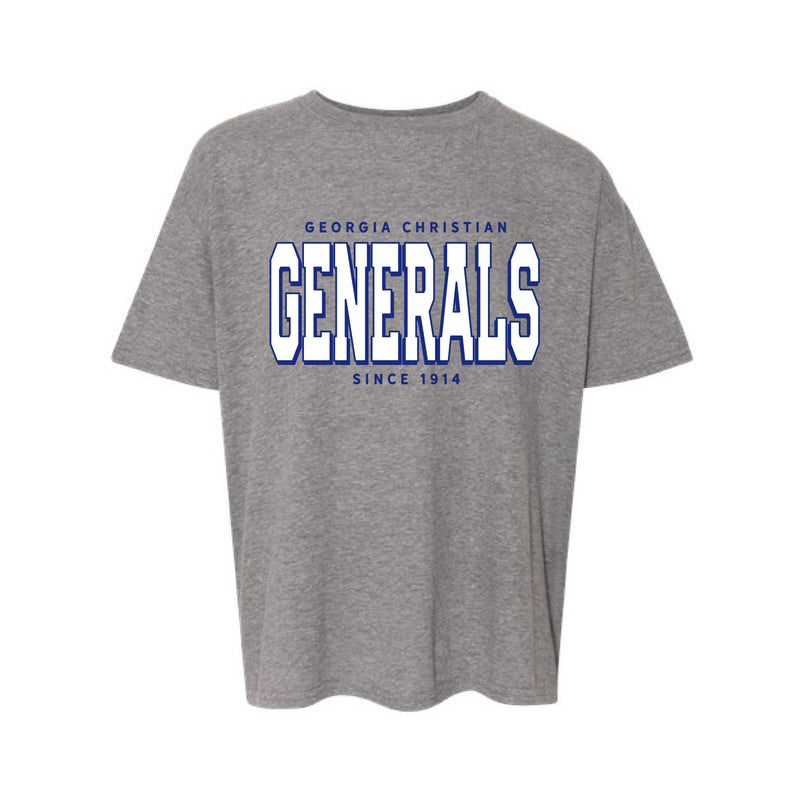 The Collegiate Generals Est. | Youth Graphite Heather Tee