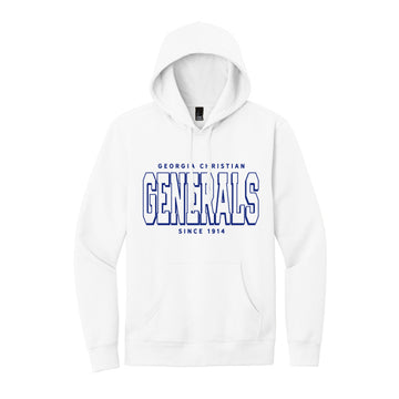 The Collegiate Generals Est. | Adult White Fleece Hoodie