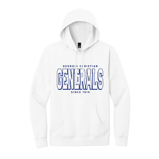 The Collegiate Generals Est. | Adult White Fleece Hoodie