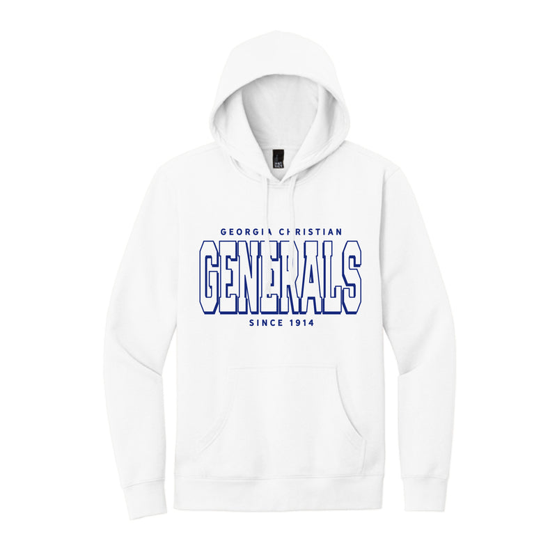 The Collegiate Generals Est. | Adult White Fleece Hoodie