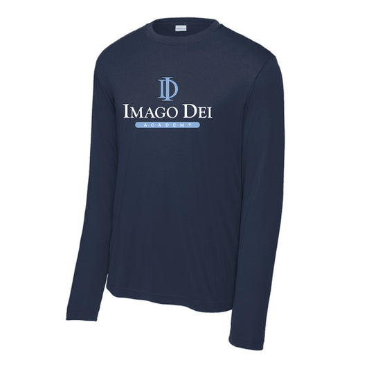 The Imago Dei Collegiate | Adult True Navy Sport-Tek Long Sleeve