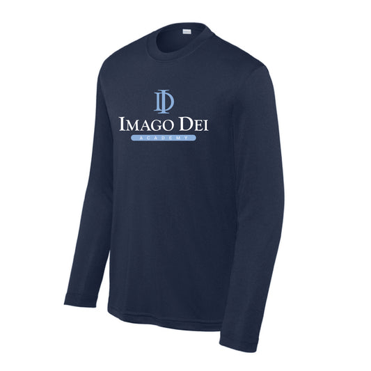 The Imago Dei Collegiate | Youth True Navy Sport-Tek Long Sleeve