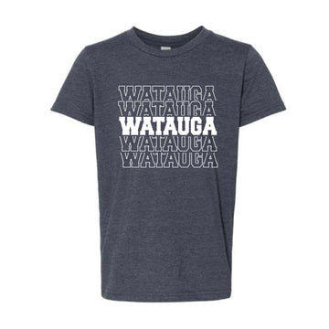 The Collegiate Watauga Repeat | Heather Navy Youth Tee