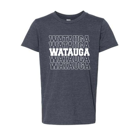 The Collegiate Watauga Repeat | Heather Navy Youth Tee