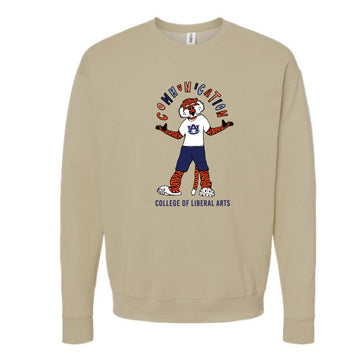 The Communications Aubie | Sand Oversized Crewneck Sweatshirt