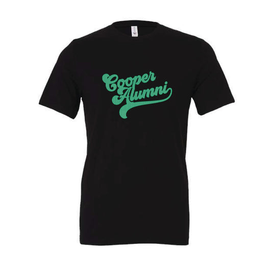 The Cooper Alumni Script | Adult Black Tee