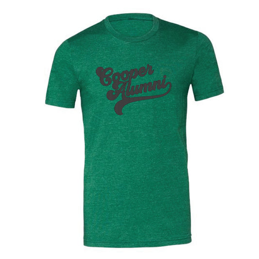 The Cooper Alumni Script | Adult Heather Green Tee