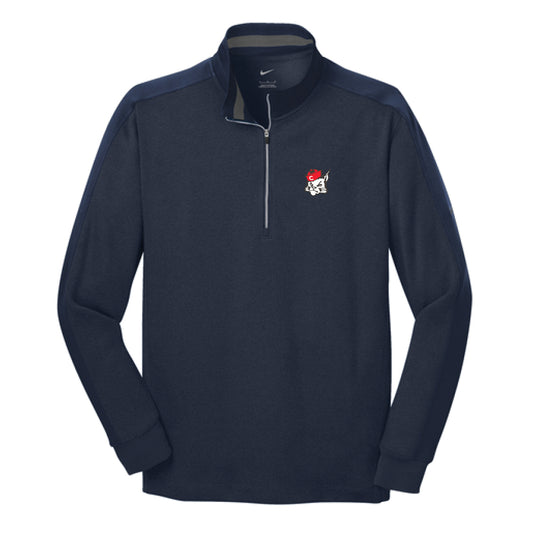 The Cougar Face Logo | Embroidered Adult Nike Midnight Navy 1/2-Zip Cover-Up