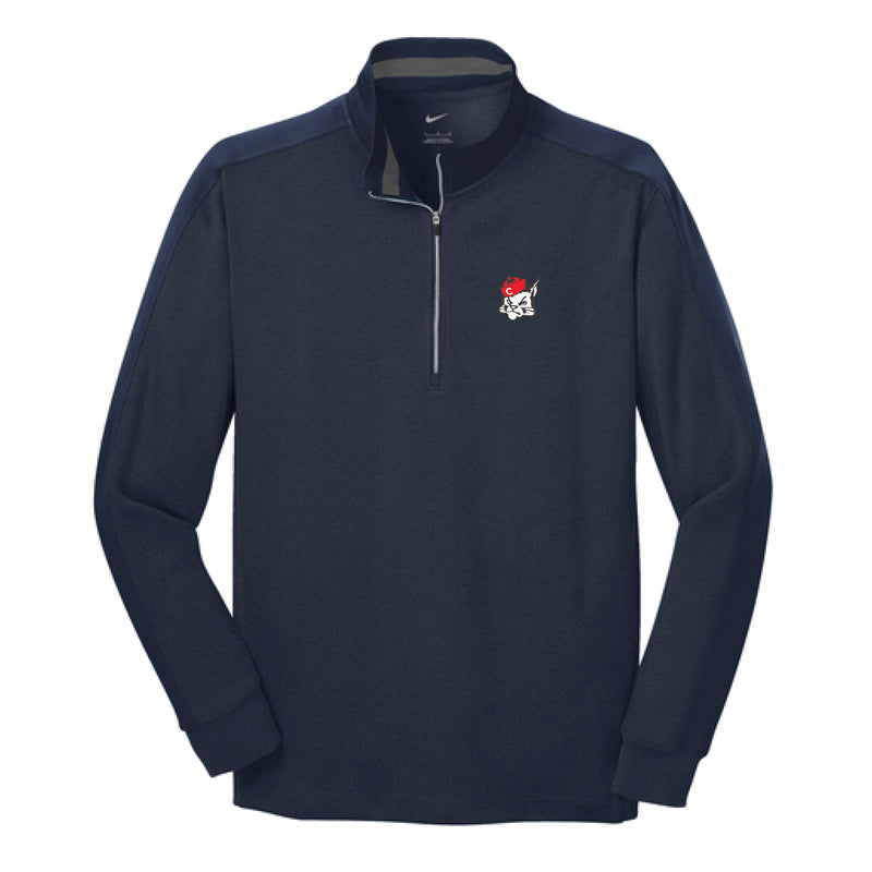 The Cougar Face Logo | Embroidered Adult Nike Midnight Navy 1/2-Zip Cover-Up