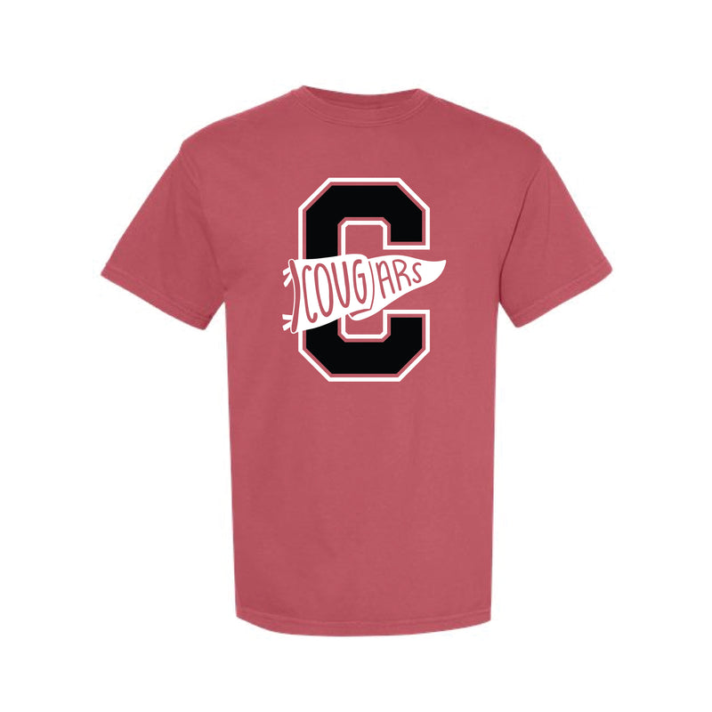 The Cougars Flag | Adult Crimson Tee