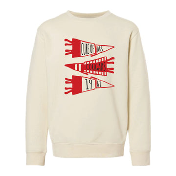 The Cougars Flags | Youth Natural Crewneck