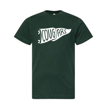 The Cougars Pennant | Youth Forest Tee