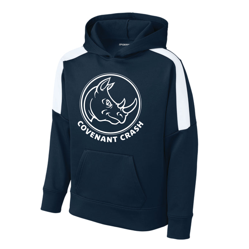 The Covenant Crash Circle | Youth Navy/ White Performance Hoodie