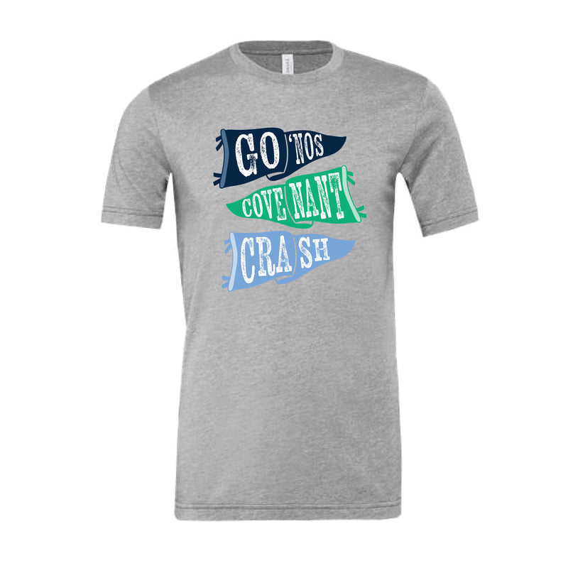 The Covenant Crash Flags | Adult Athletic Heather Tee