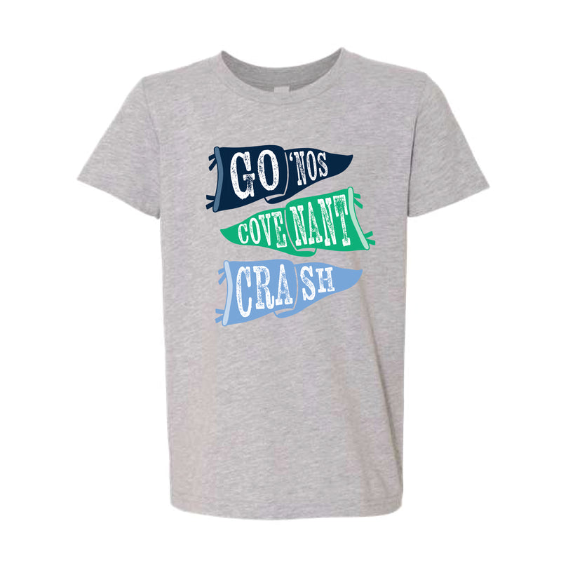 The Covenant Crash Flags | Youth Athletic Heather Tee
