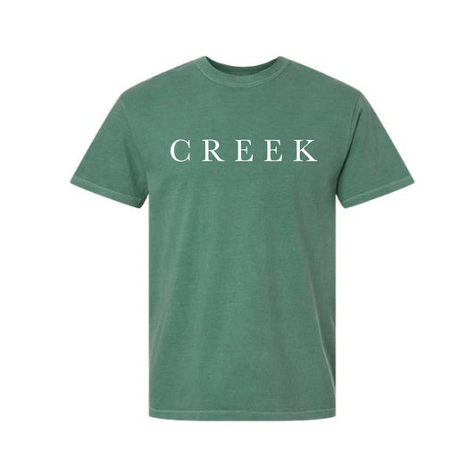 The Creek Serif | Adult Light Green Tee