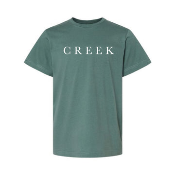 The Creek Serif | Youth Basil Tee