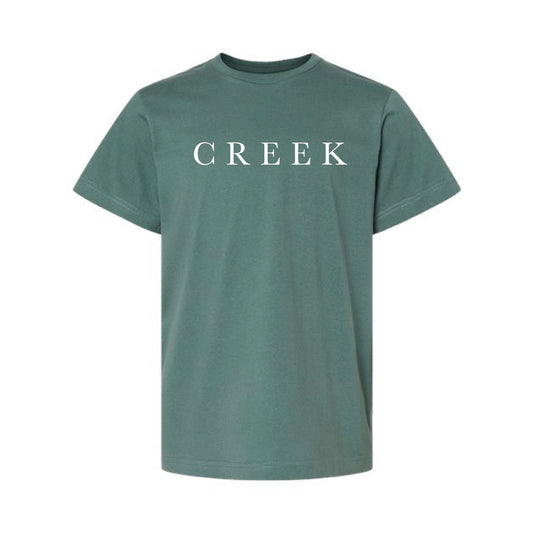 The Creek Serif | Youth Basil Tee
