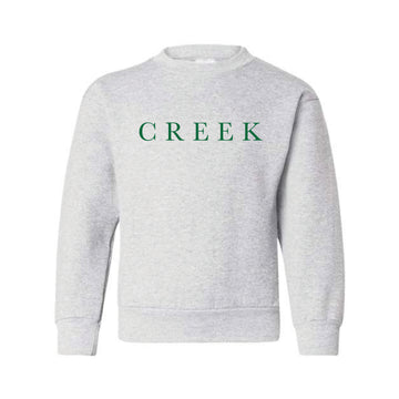 The Creek Serif | Youth Ash Crewneck Sweatshirt