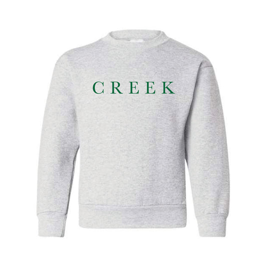 The Creek Serif | Youth Ash Crewneck Sweatshirt