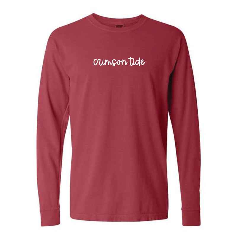 The Crimson Tide Cursive | Crimson Long Sleeve