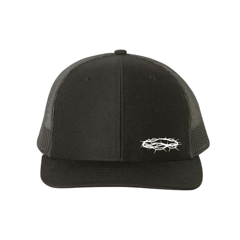 The Crown of Thorns | Embroidered Black Trucker Hat