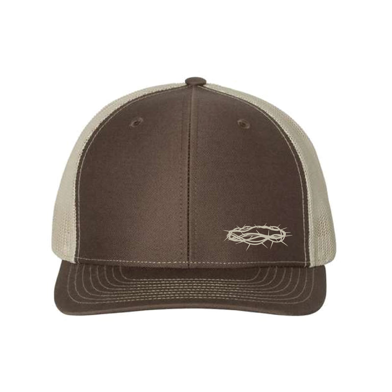 The Crown of Thorns | Embroidered Brown/ Khaki Richardson Trucker Hat