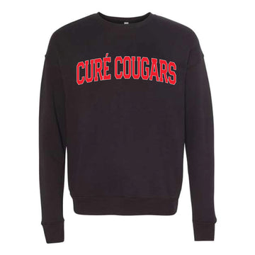 The Cure' Cougars Arch | Adult Black Crewneck Sweatshirt