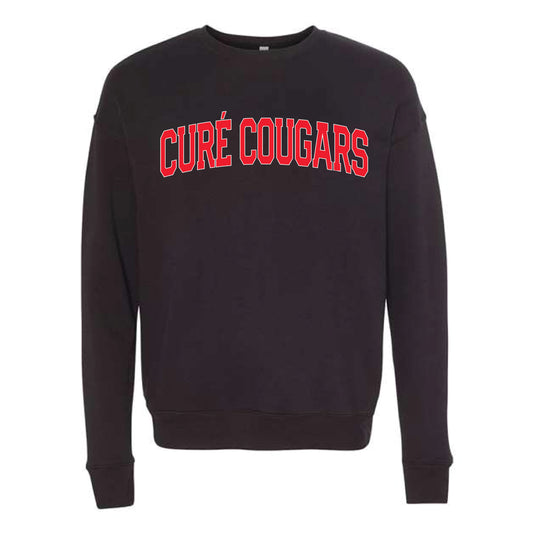 The Cure' Cougars Arch | Adult Black Crewneck Sweatshirt