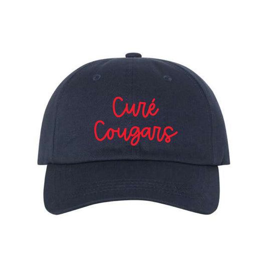 The Cure' Cougars Script | Embroidered Navy YP Dad Hat