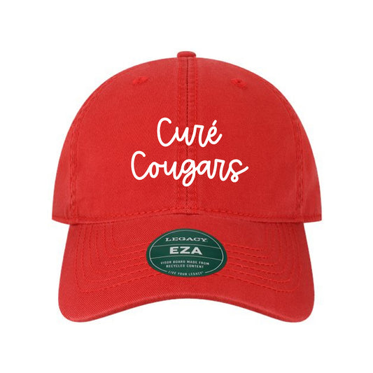 The Cure' Cougars Script | Embroidered Scarlet Legacy Dad Hat