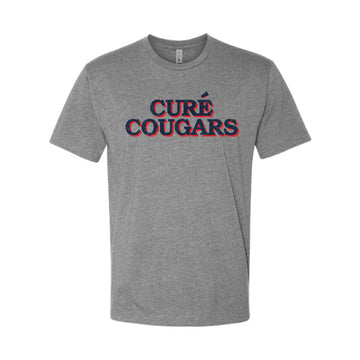 The Cure' Cougars Serif | Adult Dark Heather Grey Tee