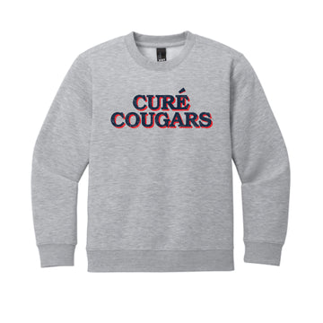 The Cure' Cougars Serif | Youth Light Heather Grey Crew
