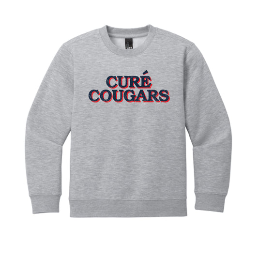 The Cure' Cougars Serif | Youth Light Heather Grey Crew