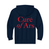 The Cure' of Ars Zip Up Hoodie | Youth Navy Full Zip Hooded Sweatshirt