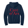 The Cure' of Ars Zip Up Hoodie | Adult Navy Full Zip Hooded Sweatshirt